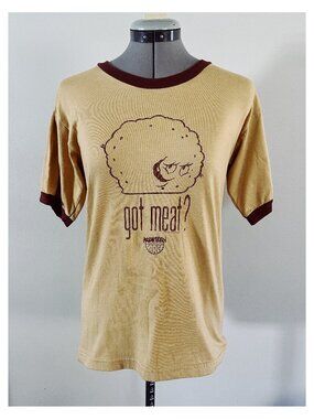 Ripple Junction Sz M/L Meatwad Got Meat? Ringer Tee Aqua Teen Hunger Force